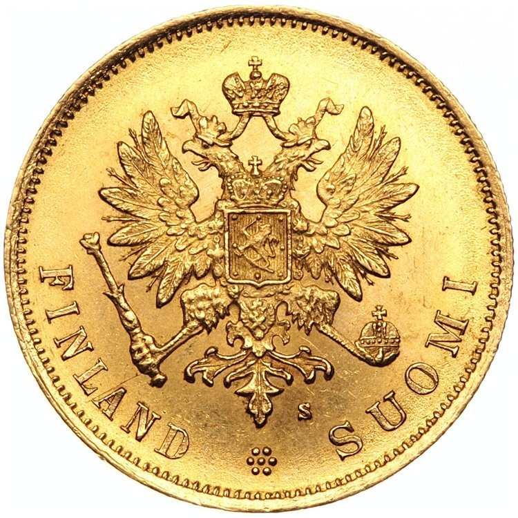 10 марок 1879 года S Для Финляндии