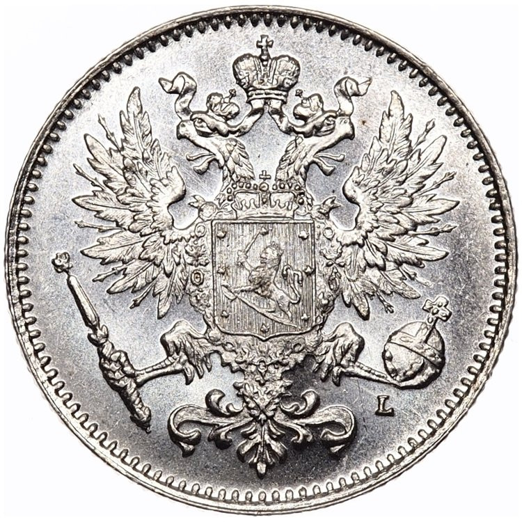 50 пенни 1911 года L Для Финляндии