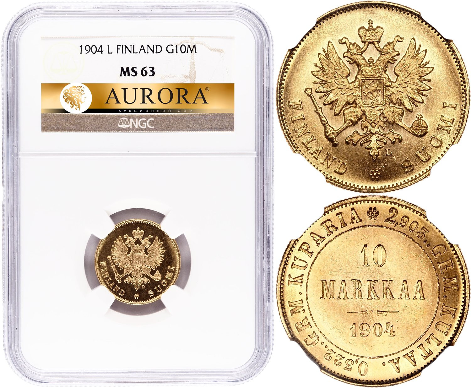 10 марок 1904 года L Для Финляндии