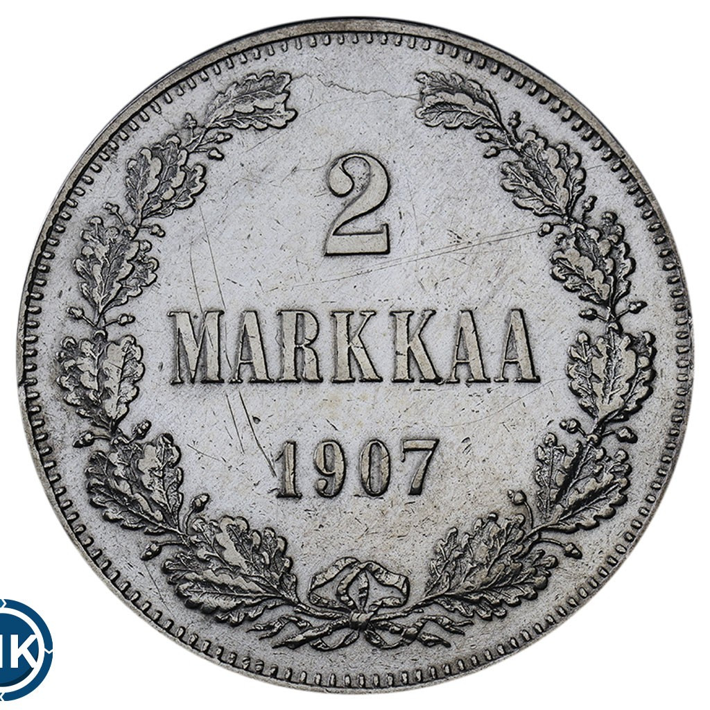 2 марки 1907 года L Для Финляндии