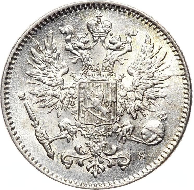 50 пенни 1916 года S Для Финляндии