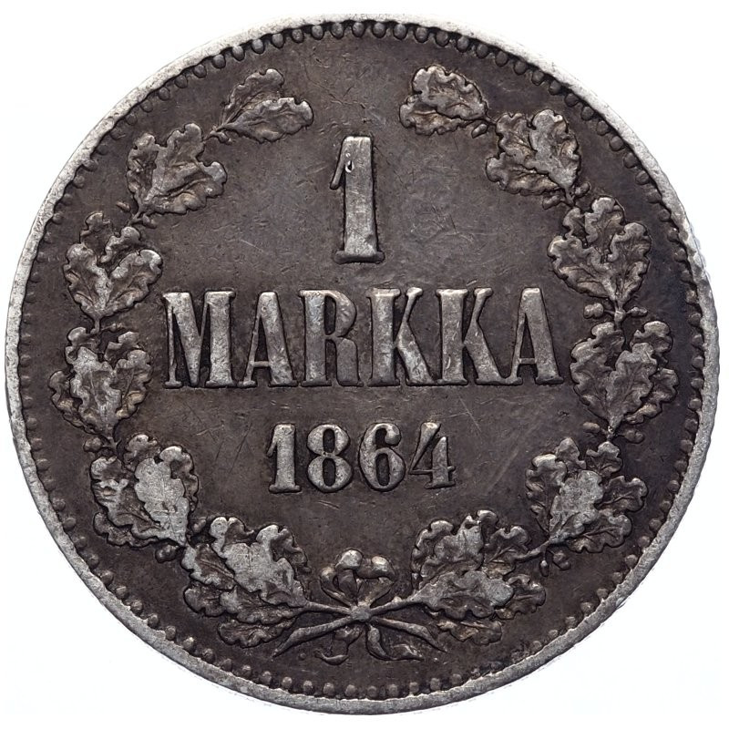 1 марка 1864 года S Для Финляндии