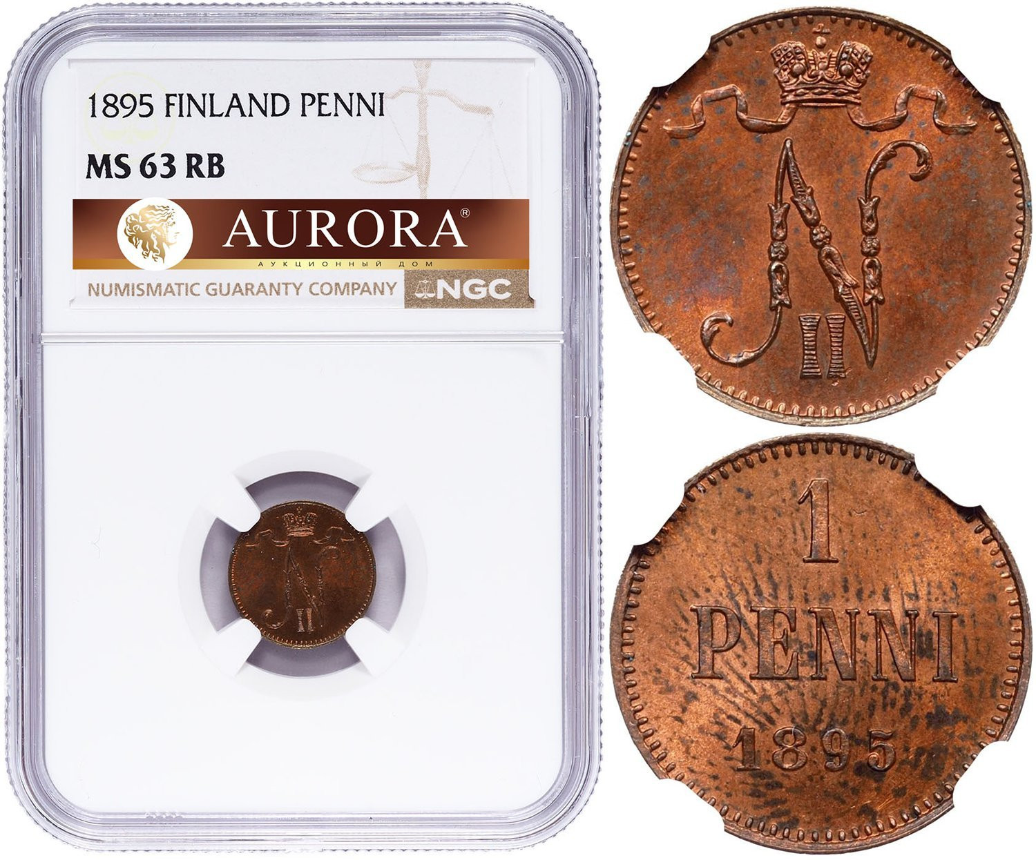 1 пенни 1895 года Для Финляндии