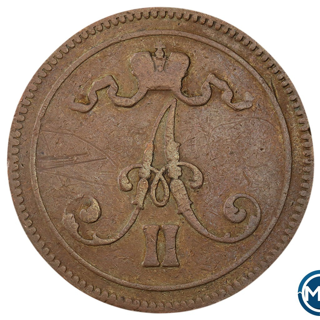 10 пенни 1865 года Для Финляндии