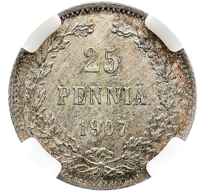25 пенни 1907 года L Для Финляндии