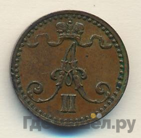 1 пенни 1865 года Для Финляндии