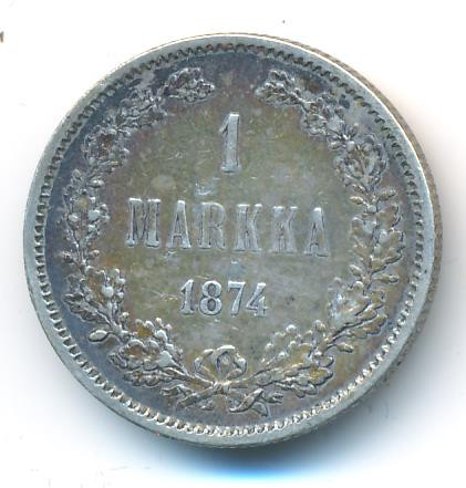 1 марка 1874 года S Для Финляндии