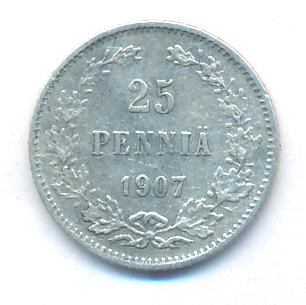 25 пенни 1907 года L Для Финляндии