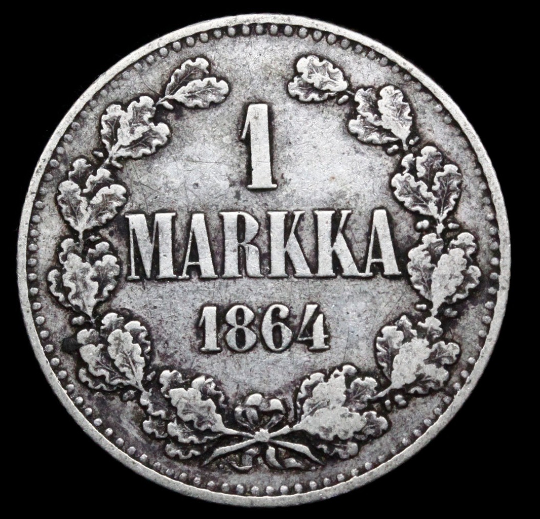 1 марка 1864 года S Для Финляндии