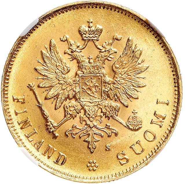 10 марок 1881 года S Для Финляндии