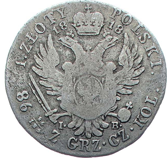 1 злотый 1818 года