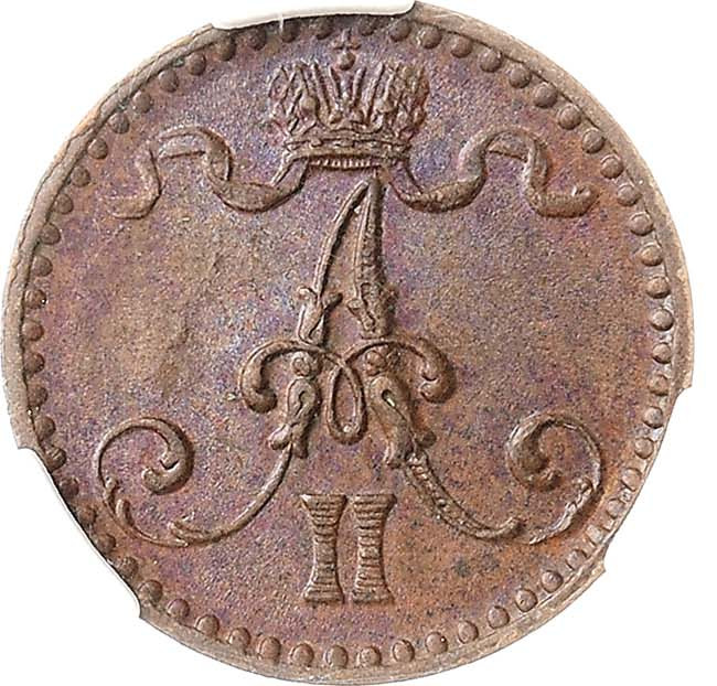1 пенни 1866 года Для Финляндии
