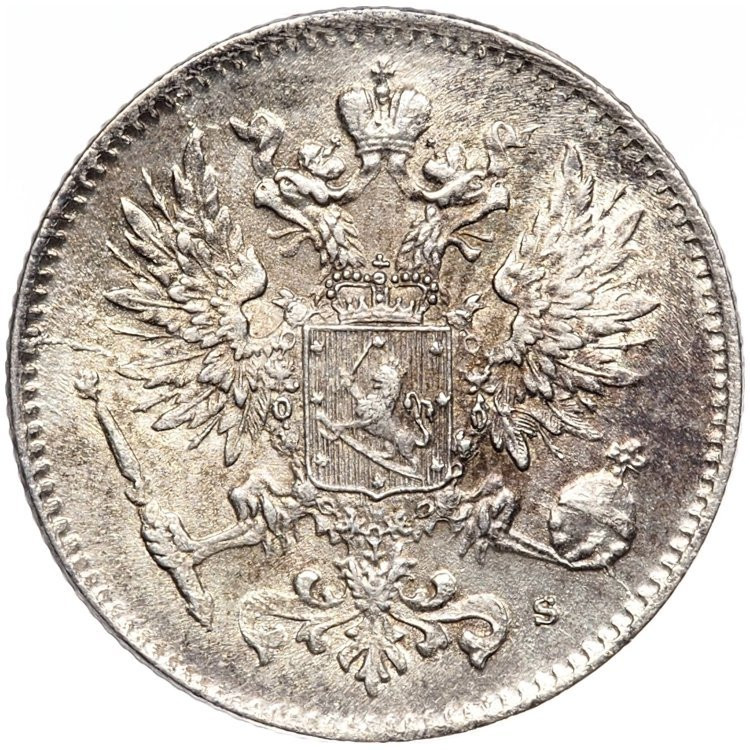 50 пенни 1916 года S Для Финляндии