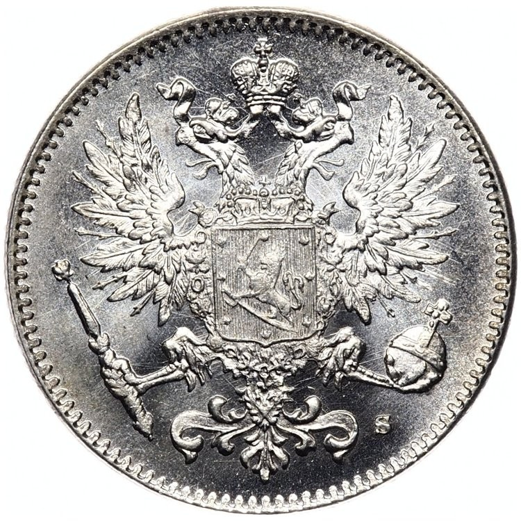 50 пенни 1916 года S Для Финляндии