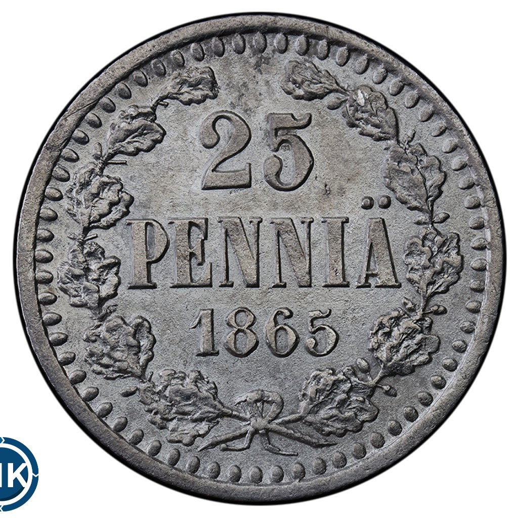 25 пенни 1865 года S Для Финляндии