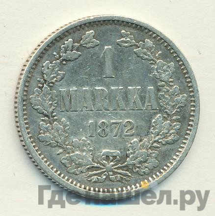 1 марка 1872 года S Для Финляндии