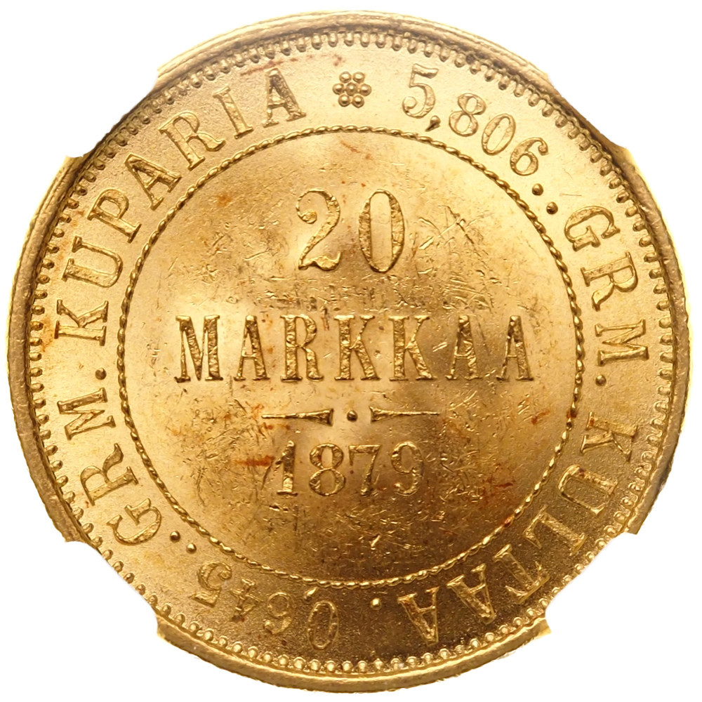 20 марок 1879 года S Для Финляндии