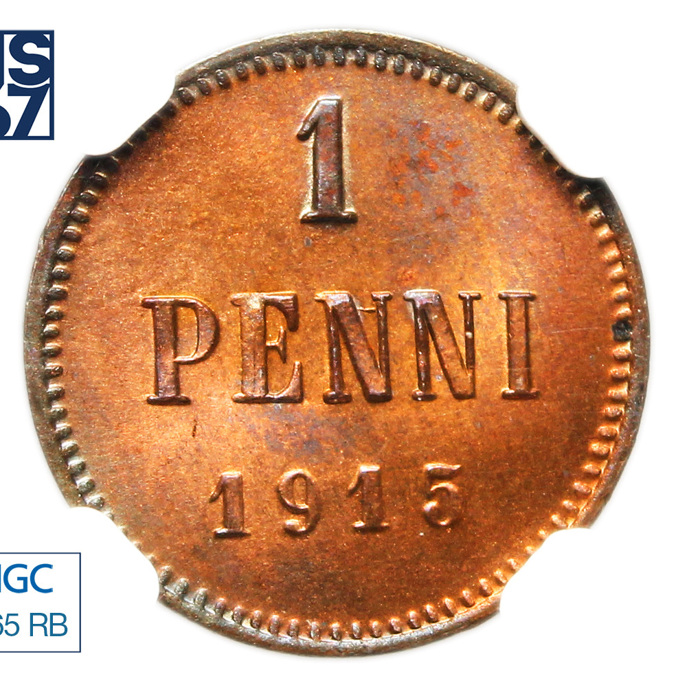 1 пенни 1915 года Для Финляндии
