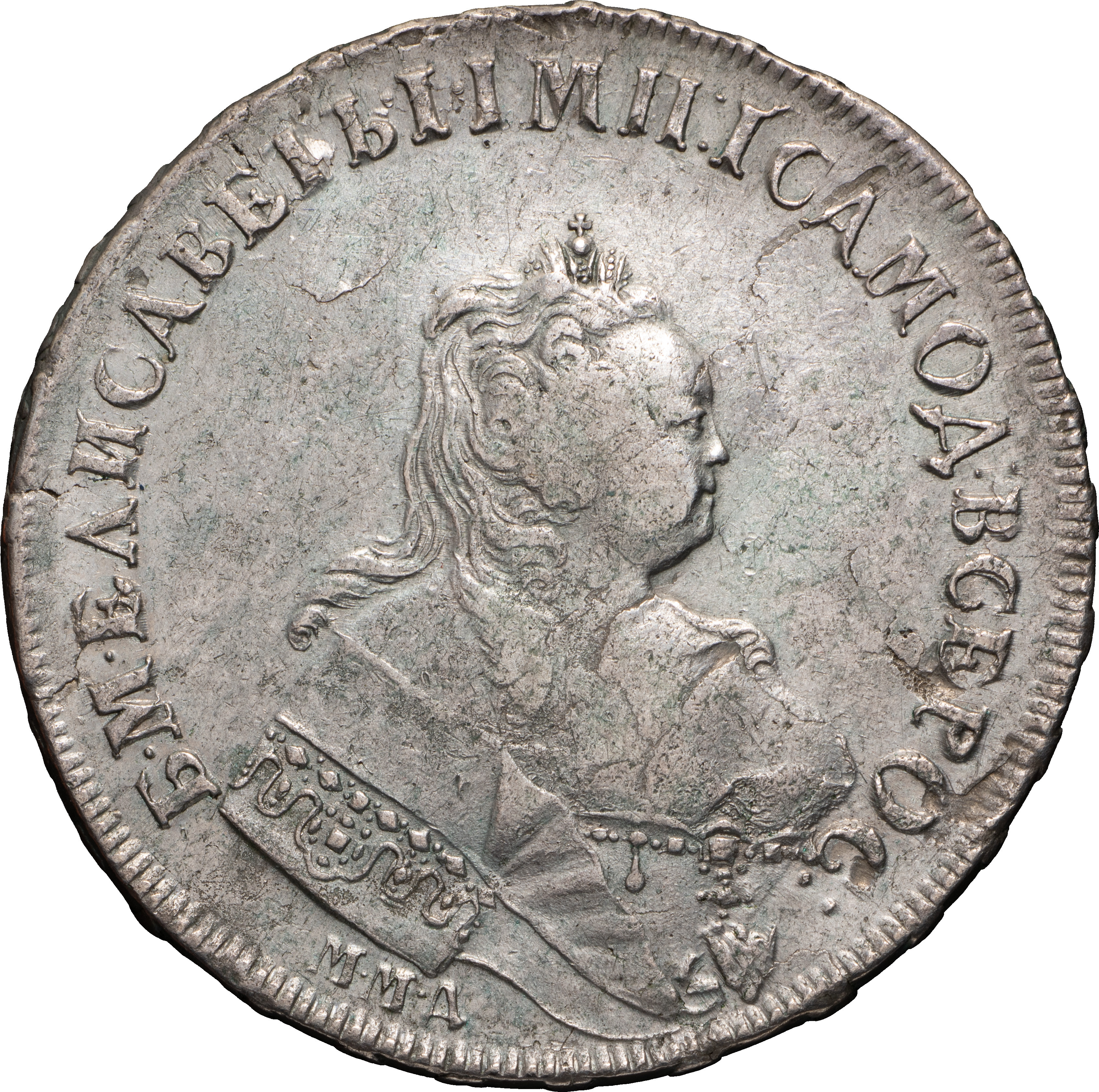 1 рубль 1744 года