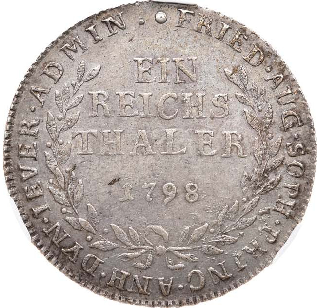 Полталера 1798 года Йеверская монета