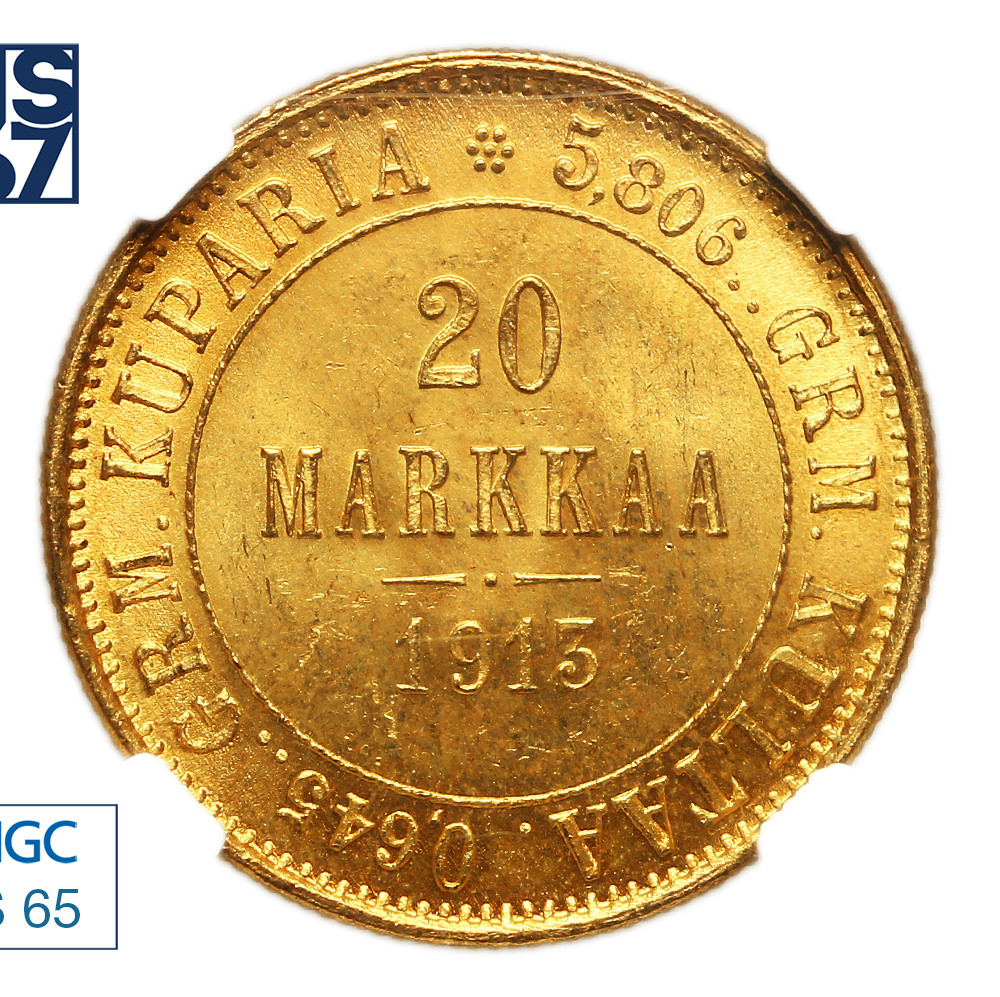 20 марок 1913 года S Для Финляндии