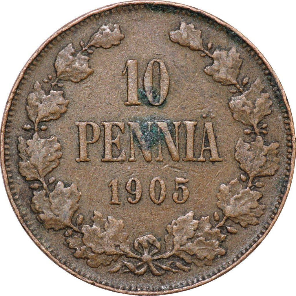 10 пенни 1905 года Для Финляндии