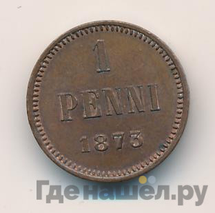 1 пенни 1873 года Для Финляндии