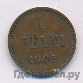 1 пенни 1902 года Для Финляндии