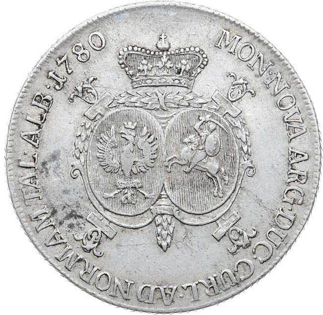 Талер 1780 года Петр Брион