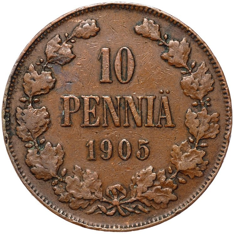 10 пенни 1905 года Для Финляндии