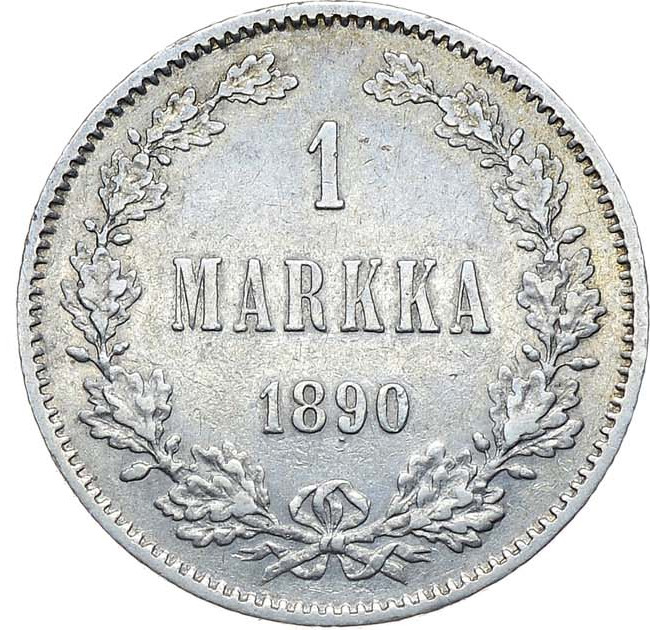 1 марка 1890 года L Для Финляндии