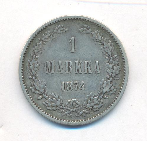 1 марка 1874 года S Для Финляндии