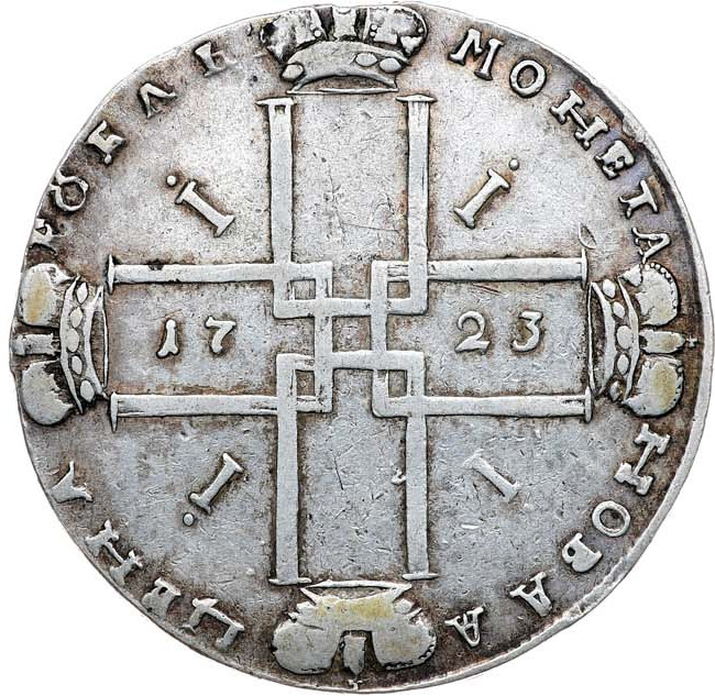 1 рубль 1723 года