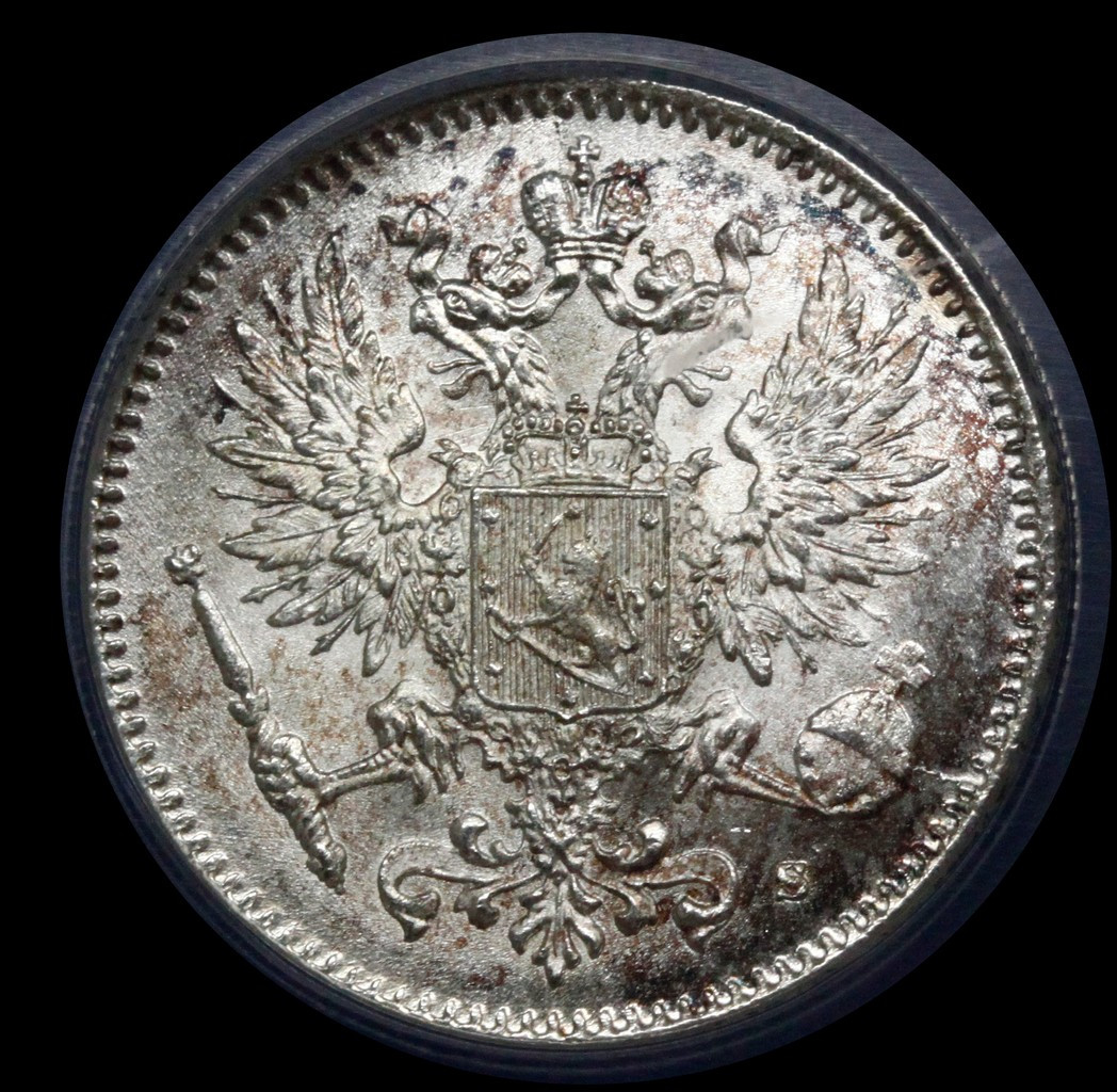 50 пенни 1916 года S Для Финляндии