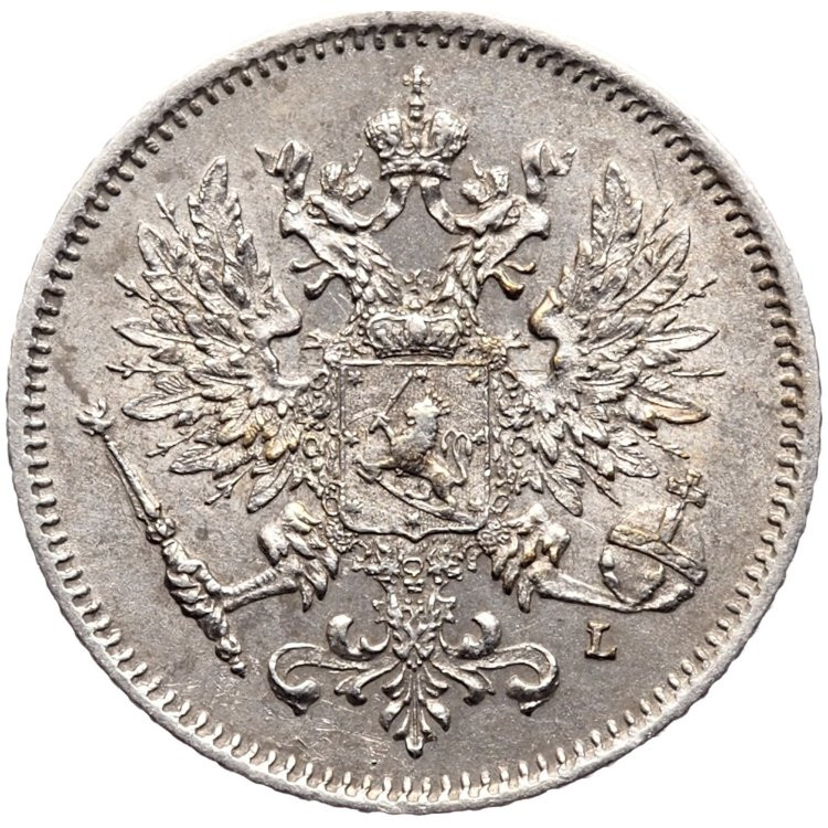 25 пенни 1908 года L Для Финляндии