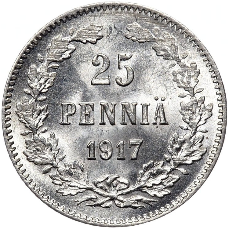 25 пенни 1917 года