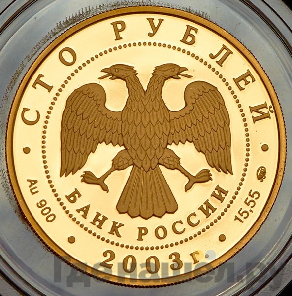 100 рублей 2003 года ММД Петрозаводск Окно в Европу