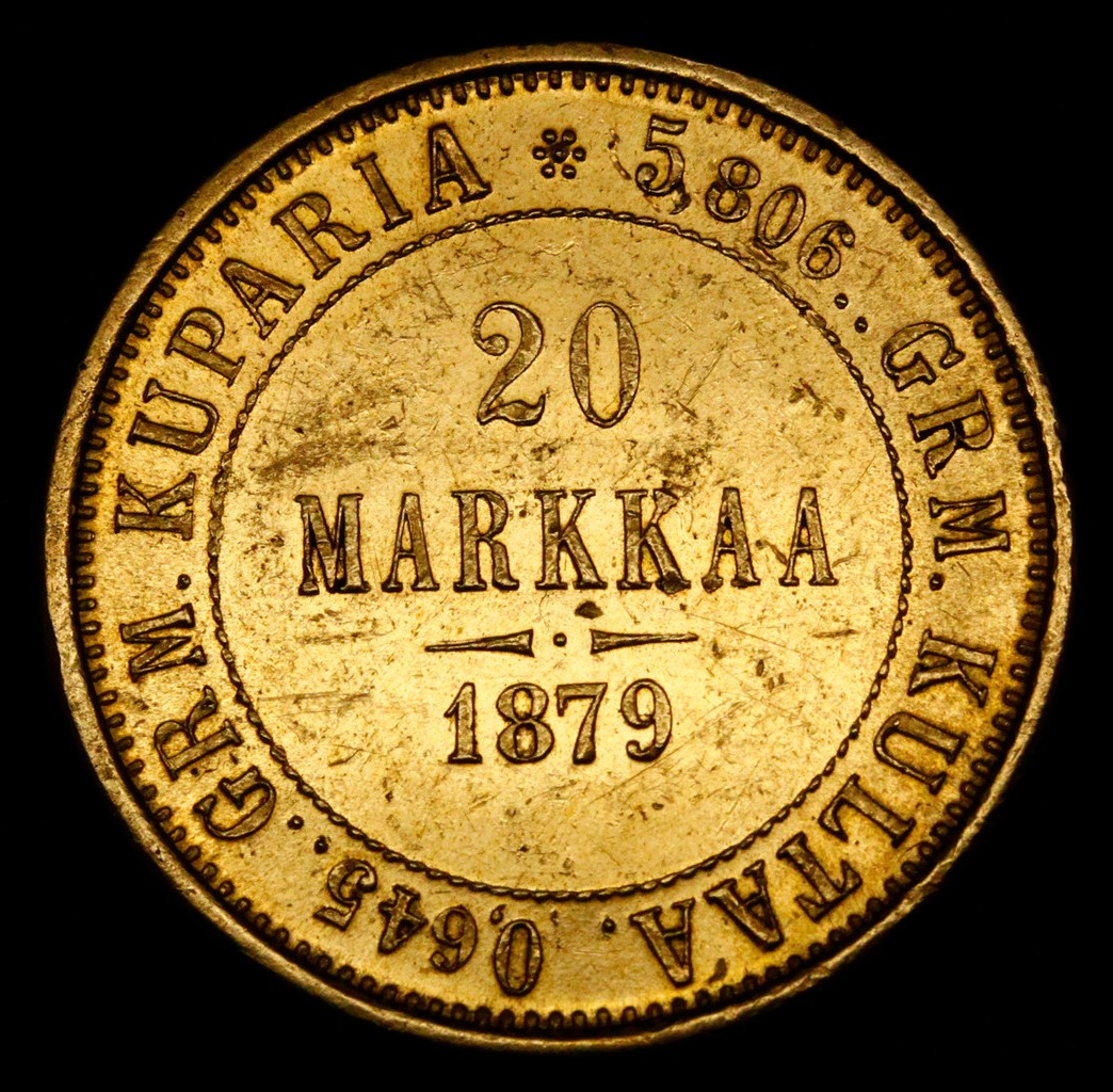 20 марок 1879 года S Для Финляндии