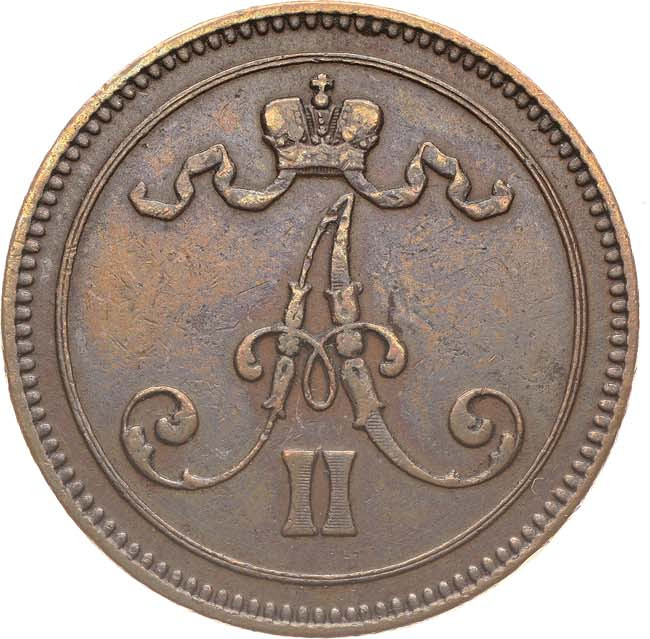 10 пенни 1866 года Для Финляндии