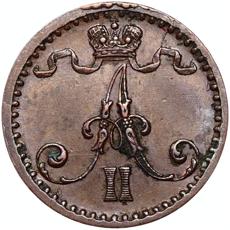 1 пенни 1871 года Для Финляндии