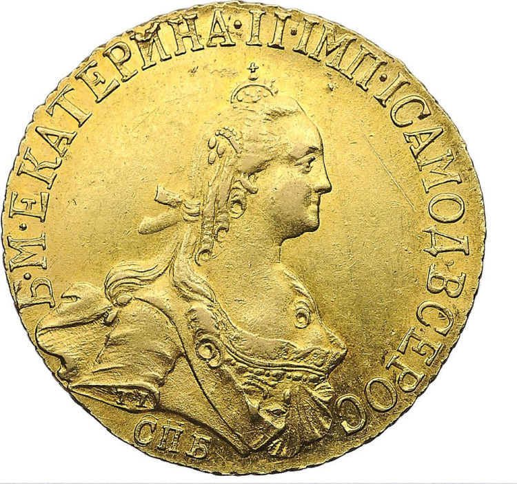 5 рублей 1773 года СПБ