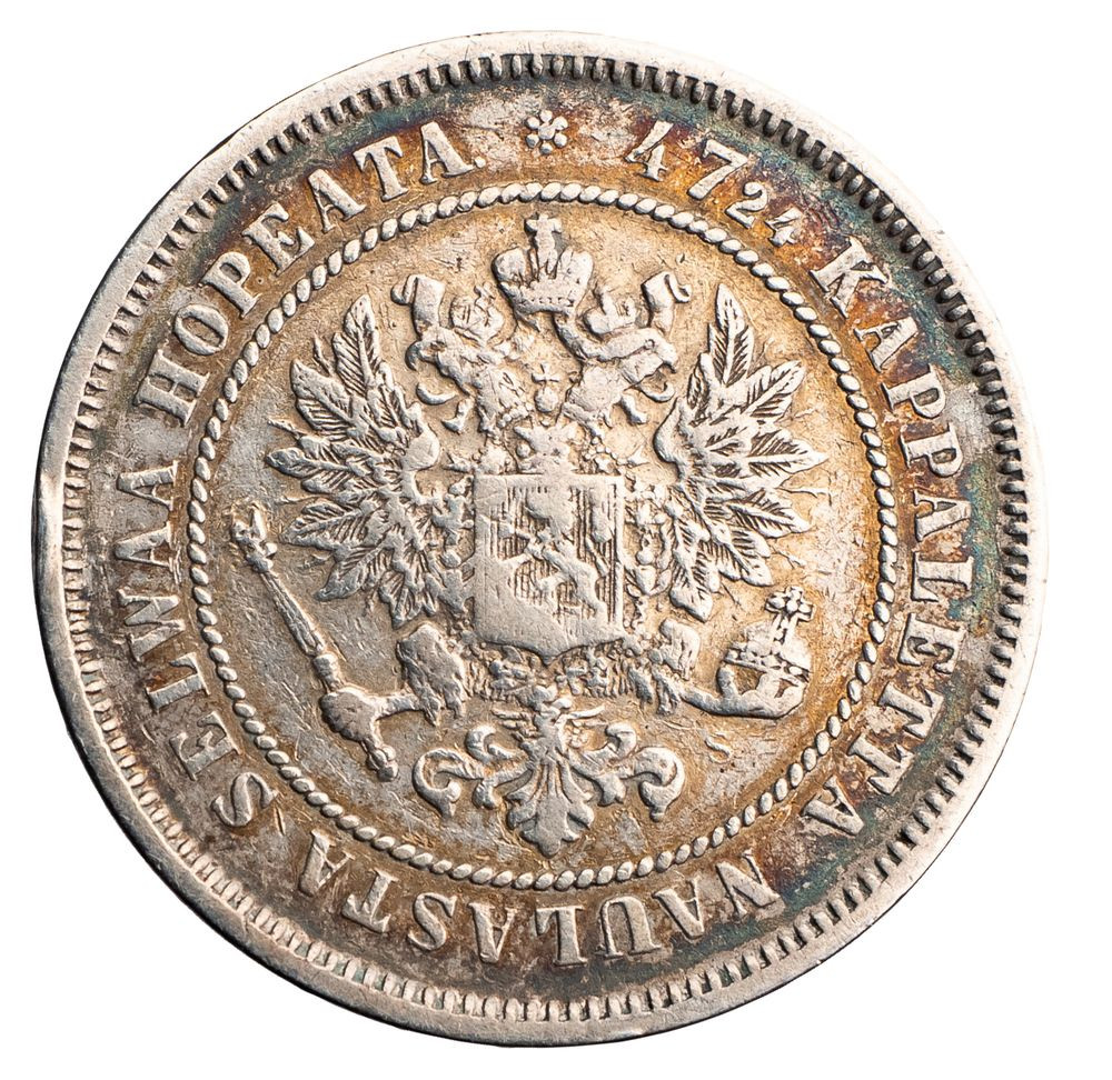 2 марки 1872 года S Для Финляндии