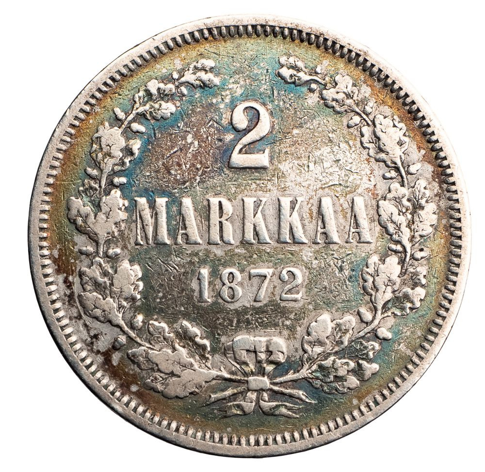 2 марки 1872 года S Для Финляндии