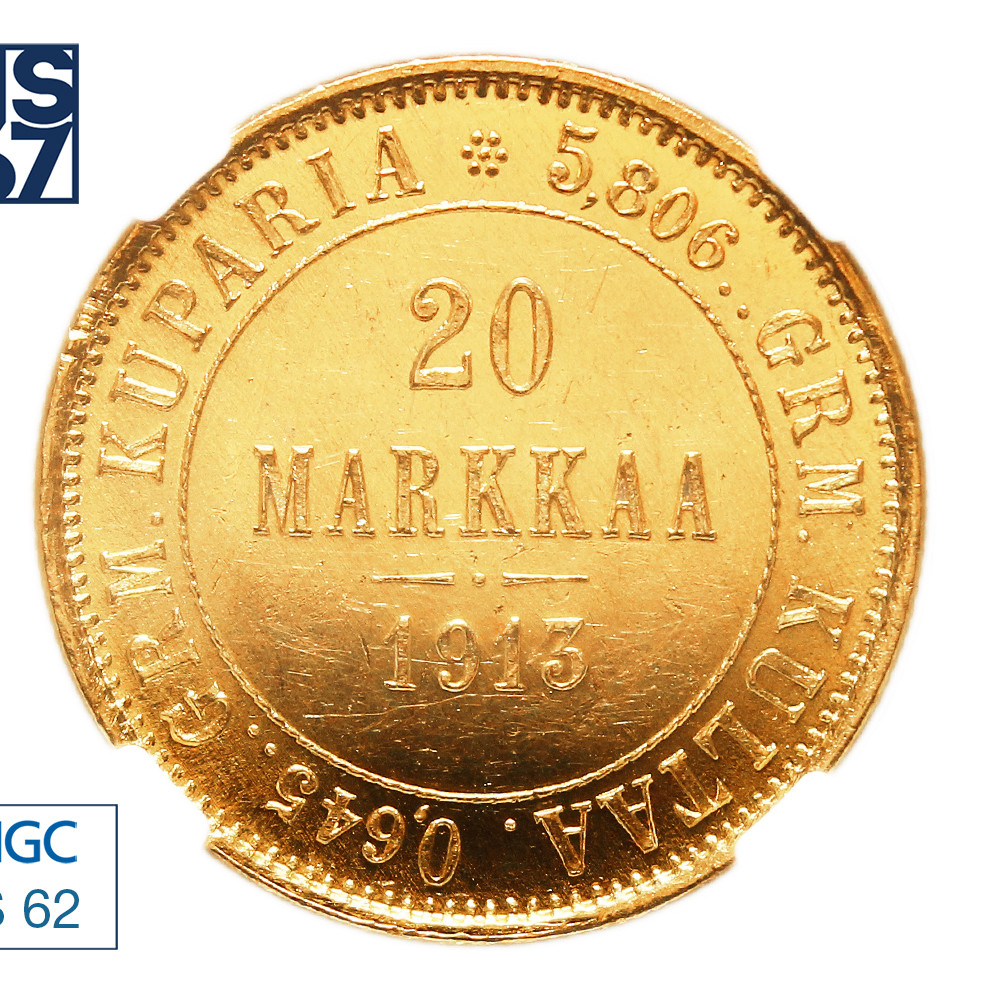 20 марок 1913 года S Для Финляндии