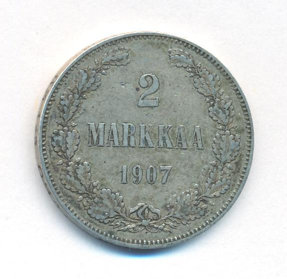 2 марки 1907 года L Для Финляндии