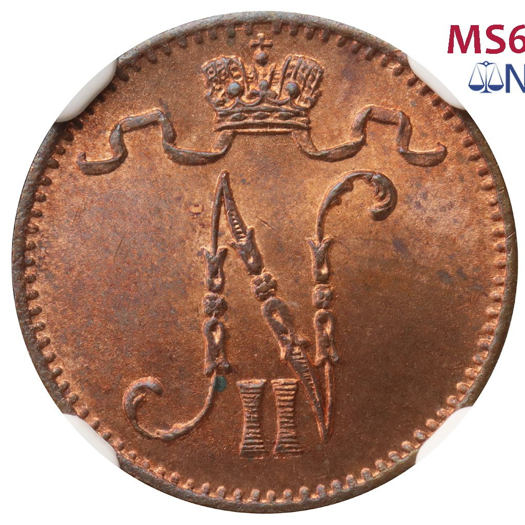 1 пенни 1909 года Для Финляндии