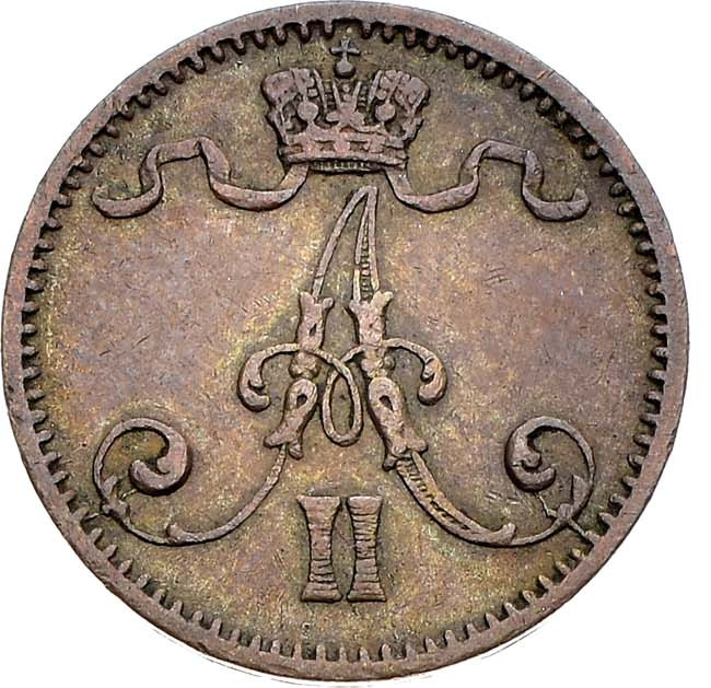 1 пенни 1875 года Для Финляндии