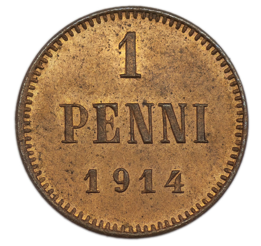 1 пенни 1914 года Для Финляндии