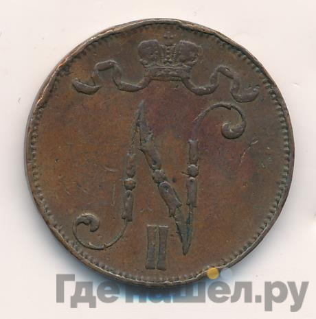 5 пенни 1910 года Для Финляндии