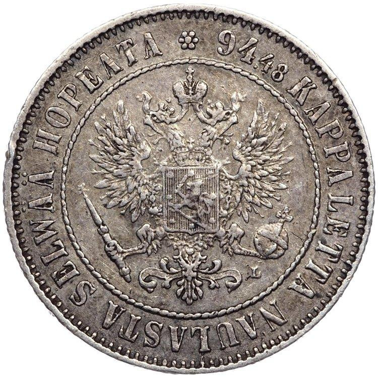 1 марка 1892 года L Для Финляндии